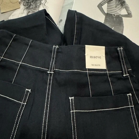 New - Anthropologie Mauve Flare Wide Leg Jeans - Picture 4 of 4